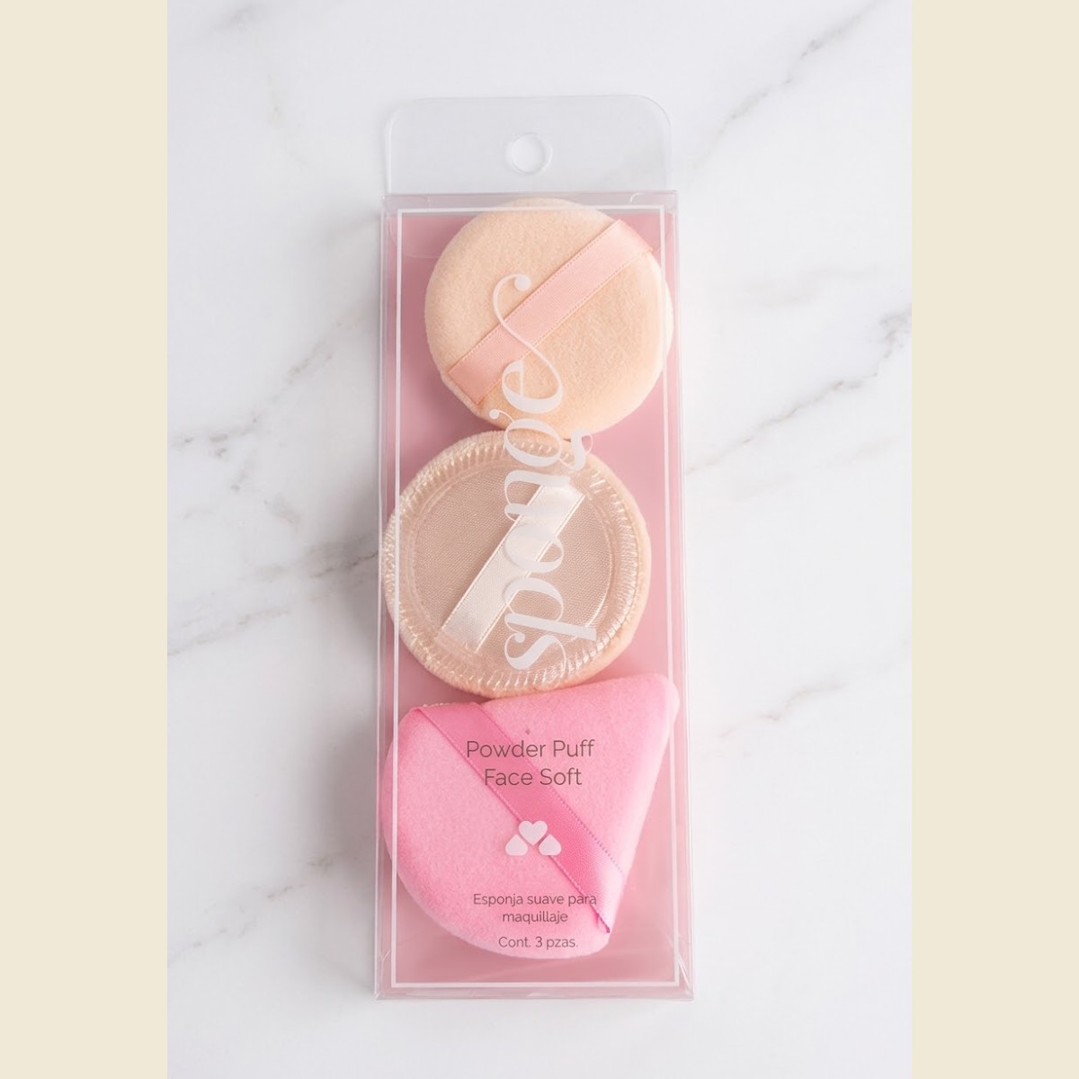 Lot de 3 Houpettes à Maquillage Douces - Femme - Kallos by Aphrodite