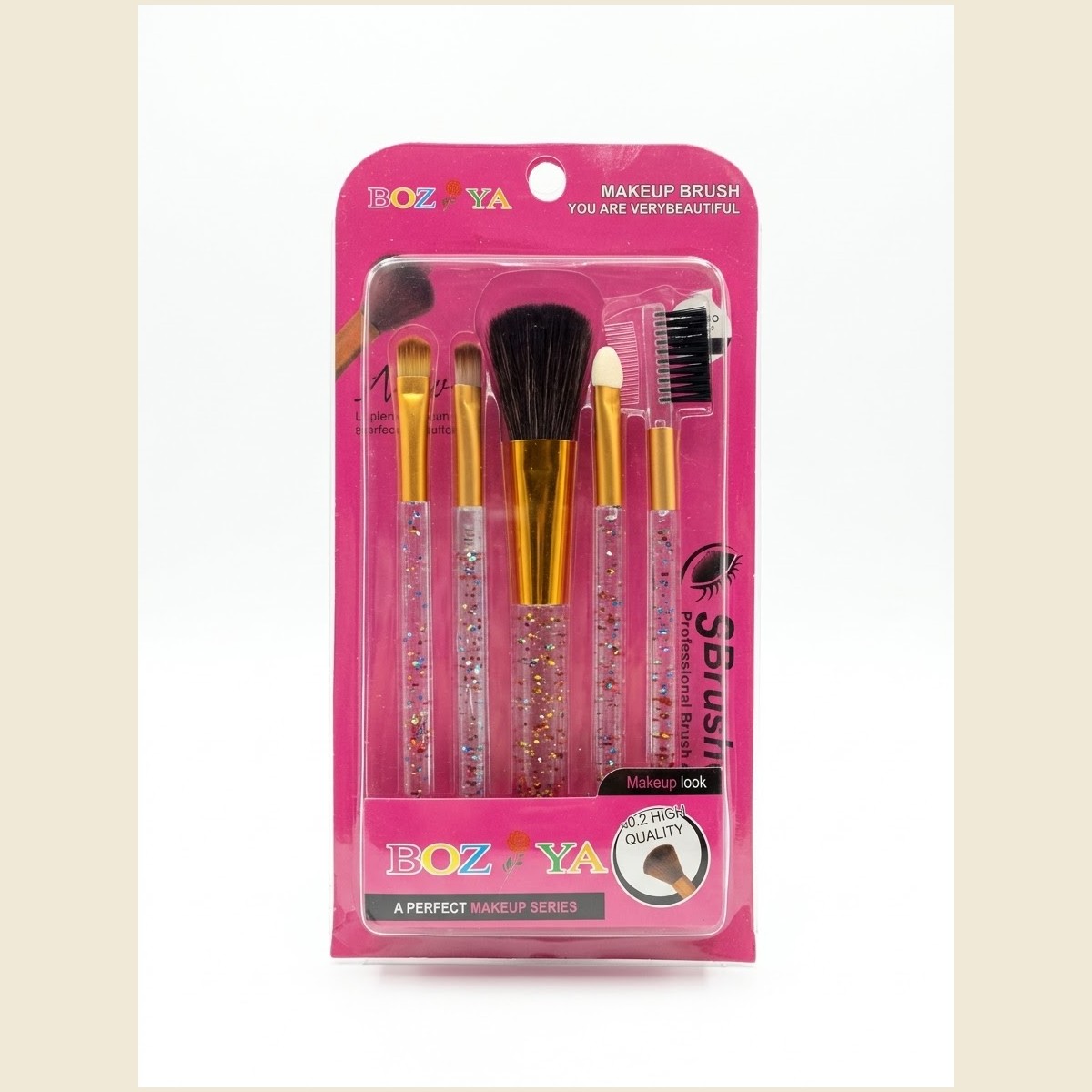 Set de 5 Pinceaux de Maquillage Pailletés Boziya - Femme - Kallos by Aphrodite